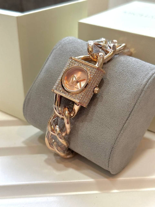 Michael Kors Luxury Rose Gold Stylish Girls Watch